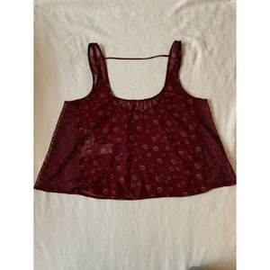 Cute Hollister Maroon tank top